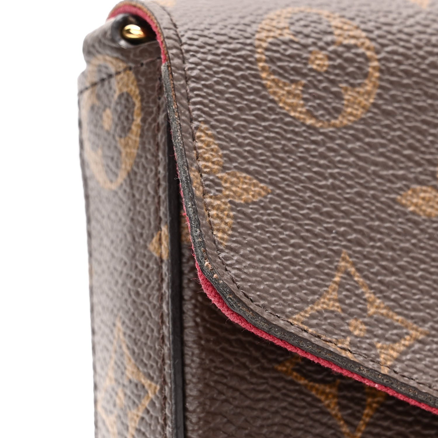 Louis Vuitton Monogram Pochette Felicie Chain Wallet Fuchsia 12 of 14