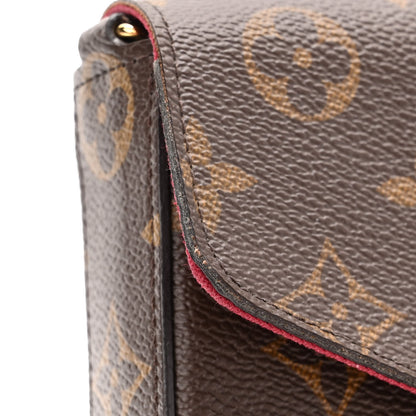 Louis Vuitton Monogram Pochette Felicie Chain Wallet Fuchsia 12 of 14