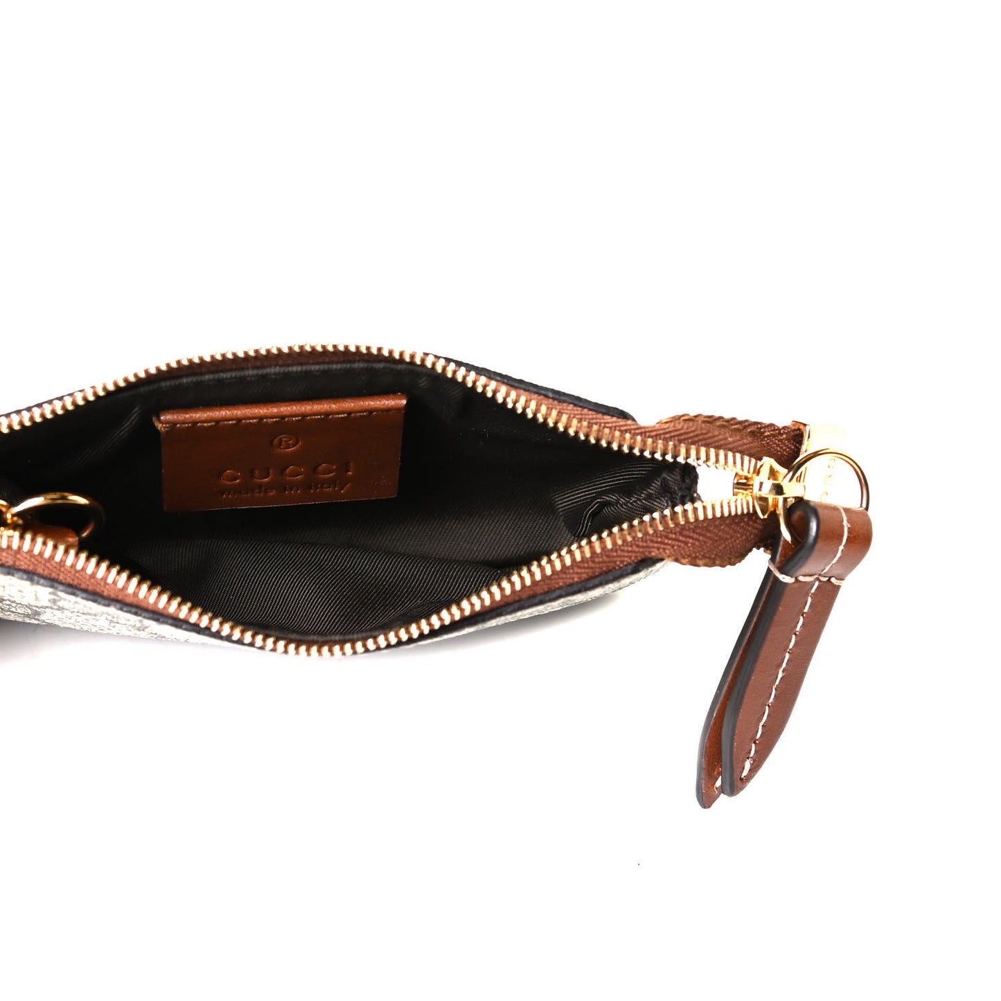 GG Supreme Monogram Key Case Brown