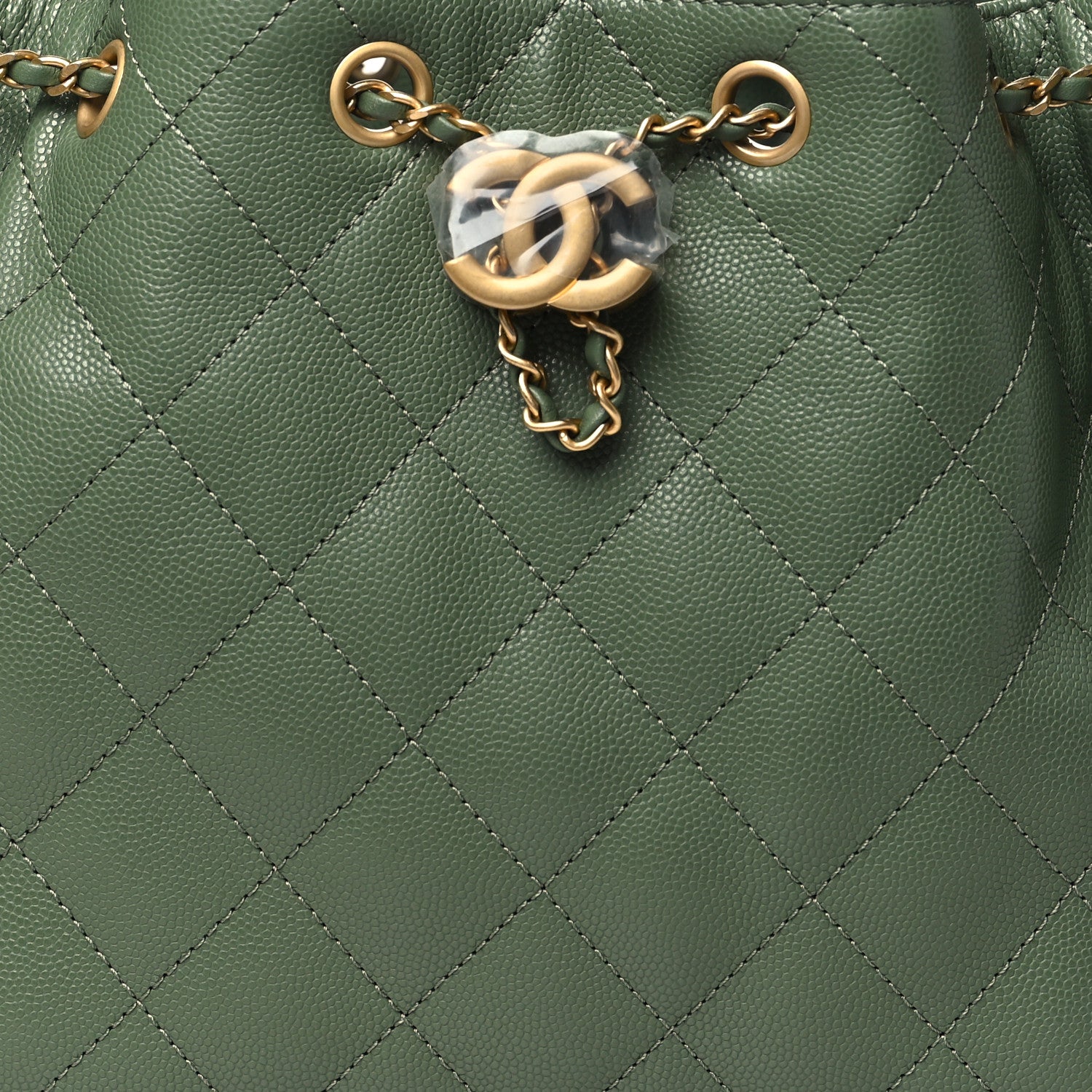 Chanel Caviar Quilted Small Chanel 25 Handbag Khaki 8 of 10