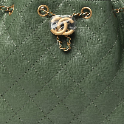 Chanel Caviar Quilted Small Chanel 25 Handbag Khaki 8 of 10