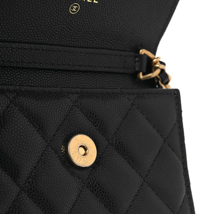 Chanel Caviar Quilted Twist Your Buttons Coin Purse With Chain Navy 12 of 12