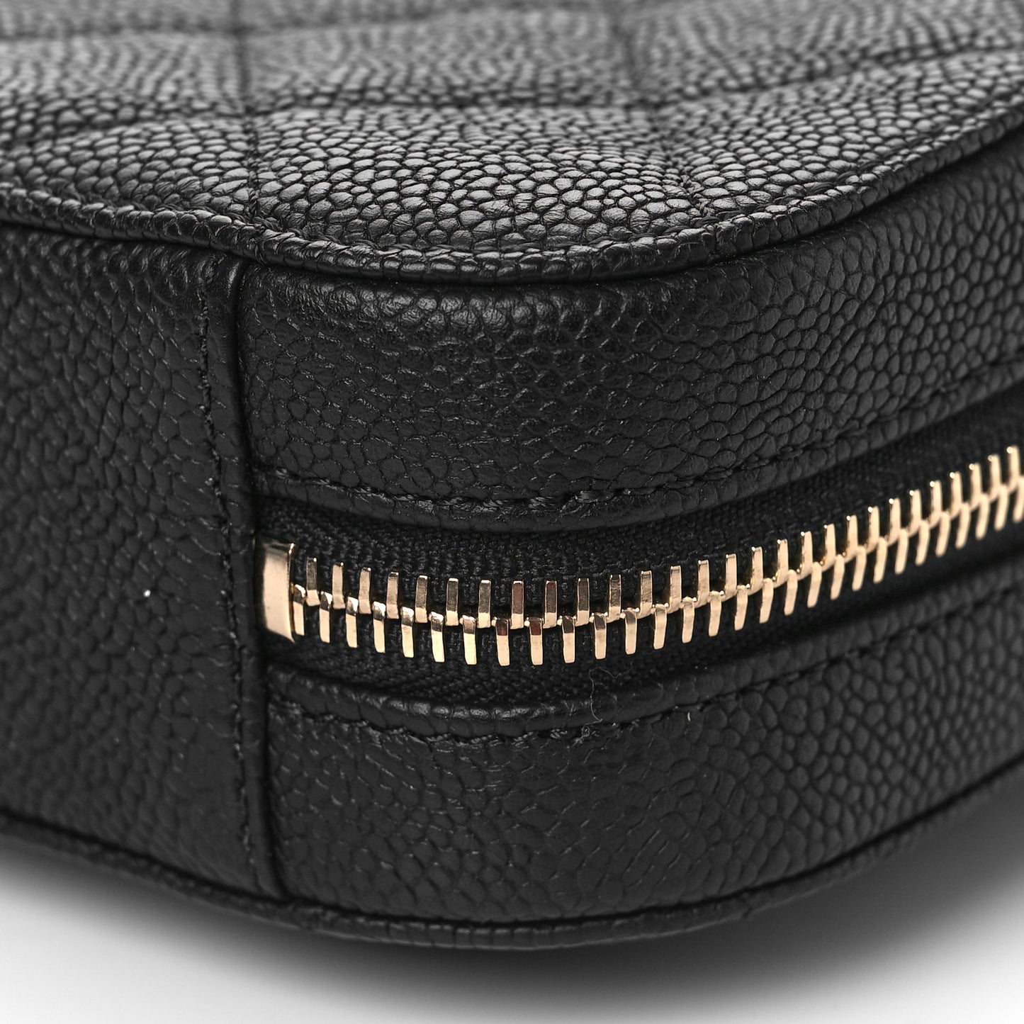 Caviar Quilted Waist Bag Black