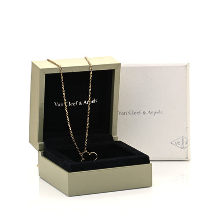 Van Cleef & Arpels 18K Yellow Gold Black Onyx Vintage Alhambra Pendant Necklace 8 of 8