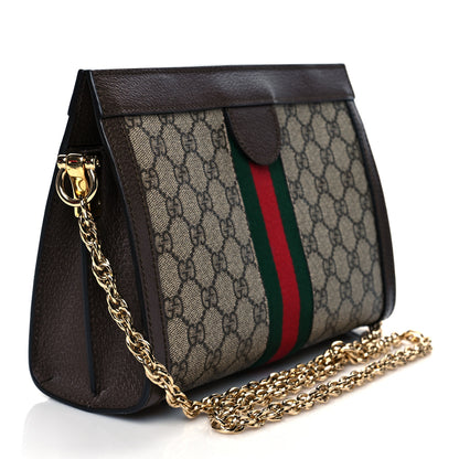 Gucci GG Supreme Monogram Web Small Ophidia Chain Shoulder Bag Brown 3 of 10