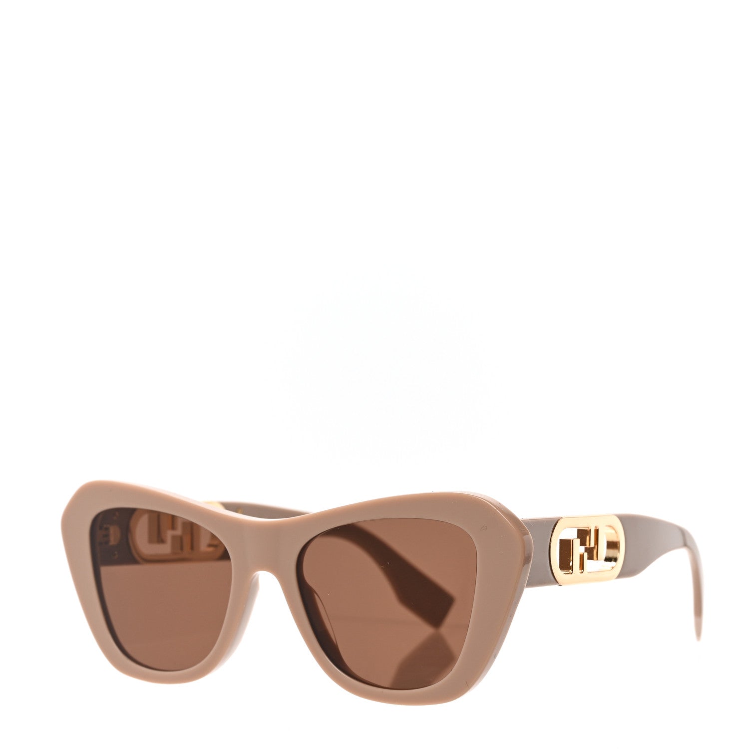 Fendi Acetate O'Lock Cat Eye Sunglasses FE40064I Beige 1 of 6