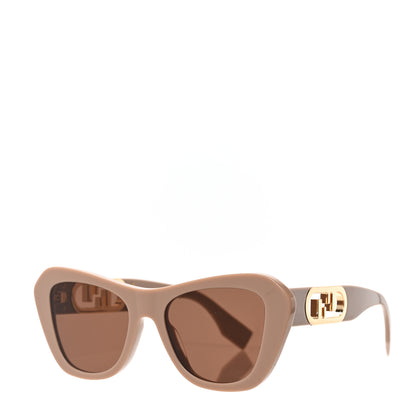 Fendi Acetate O'Lock Cat Eye Sunglasses FE40064I Beige 1 of 6