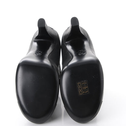 Chanel Buffalo Glitter Crystal Star Pumps 38 Black 5 of 9