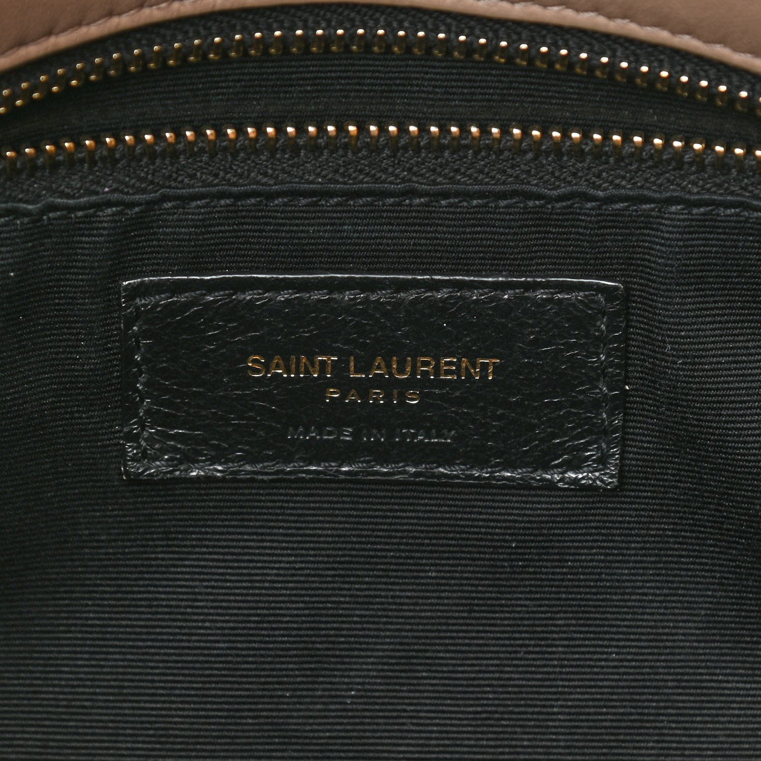 Saint Laurent Lambskin Quilted Medium Loulou Puffer Monogram Chain Satchel Dark Beige 7 of 16