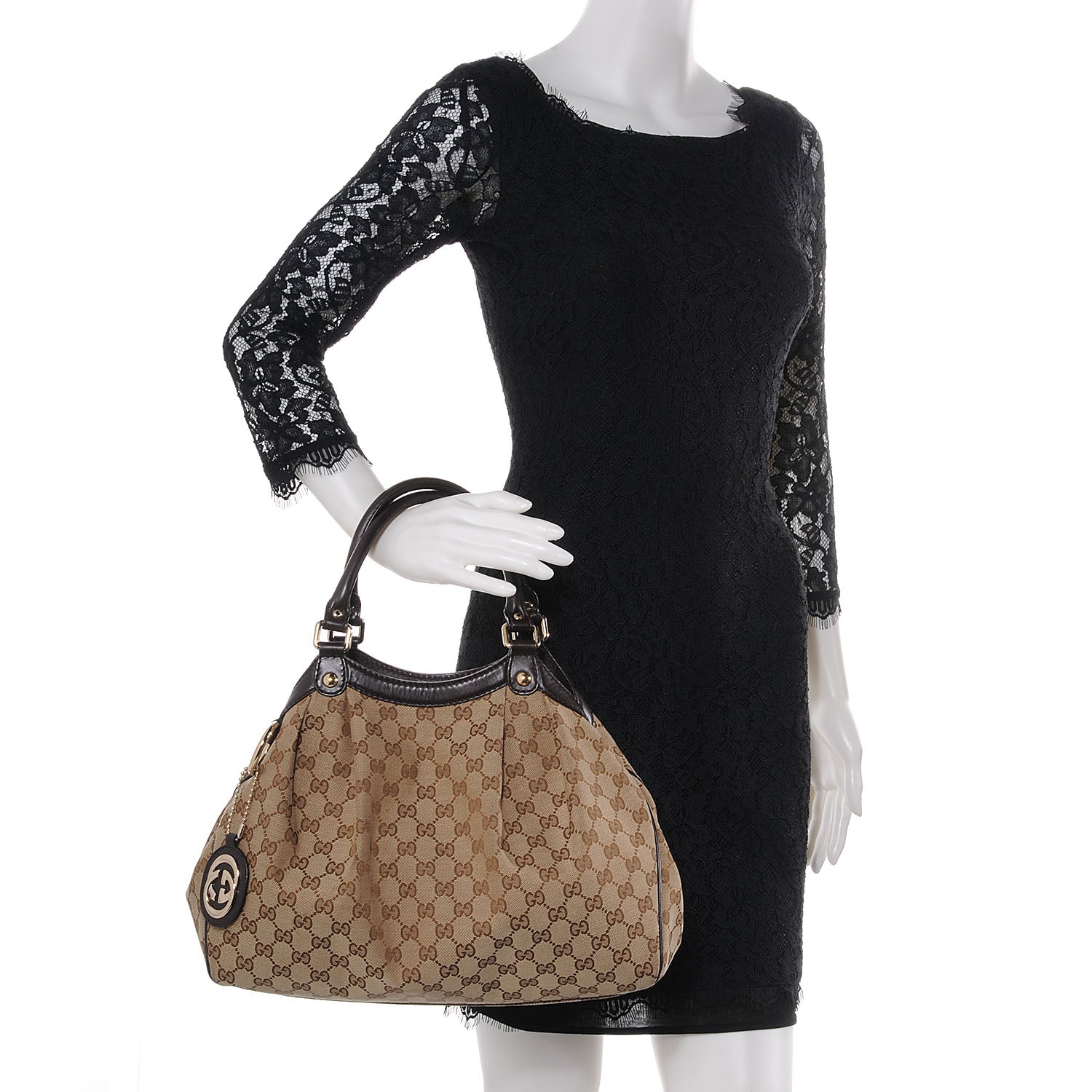 Gucci Monogram Medium Sukey Tote Dark Brown 2 of 8