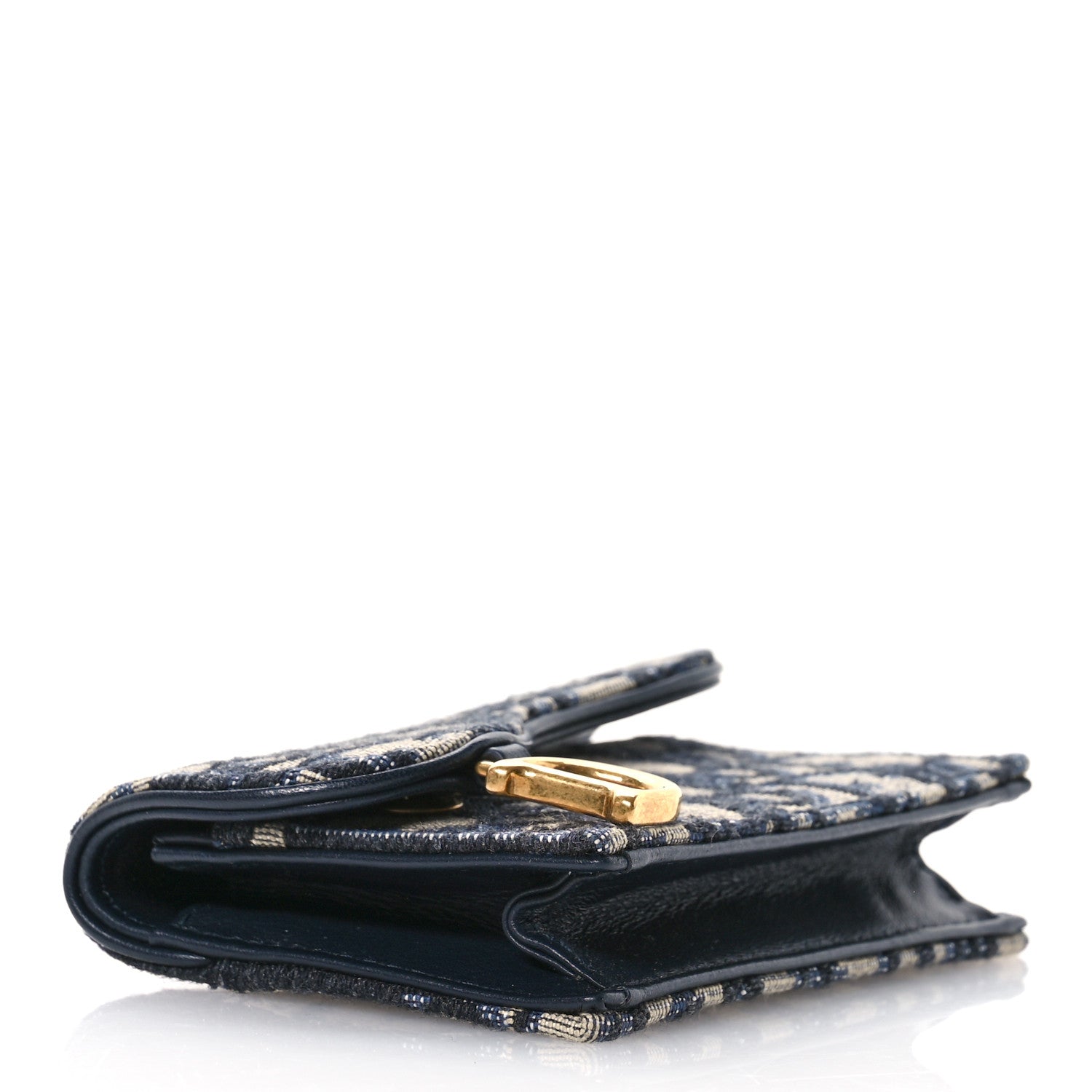 Christian Dior Oblique Saddle Card Holder Blue 4 of 8