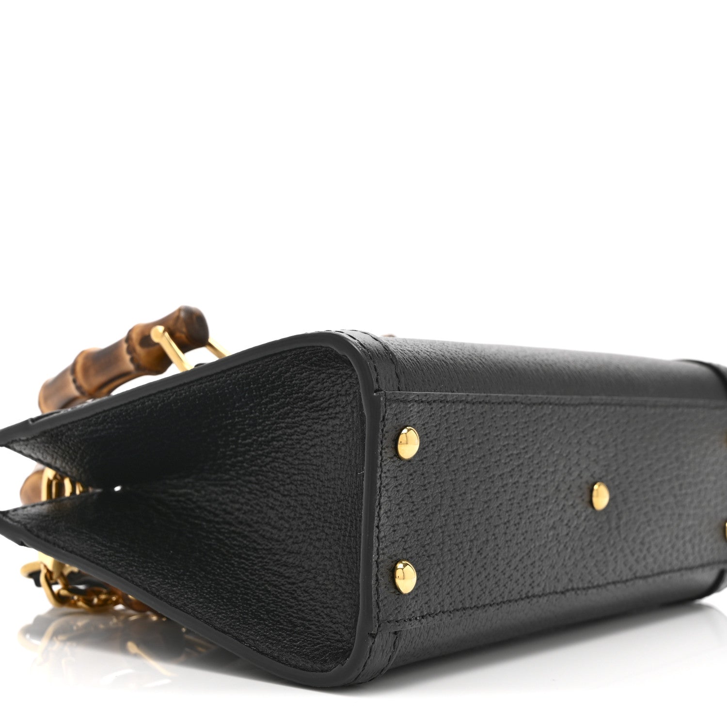 Gucci Textured Dollar Calfskin Web Small Diana Shoulder Bag  Black 10 of 11