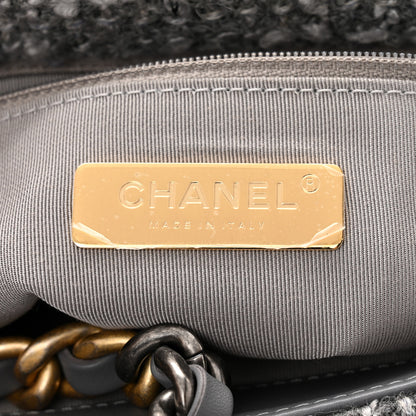 Chanel Tweed Quilted Medium Chanel 19 Flap Grey 6 of 11