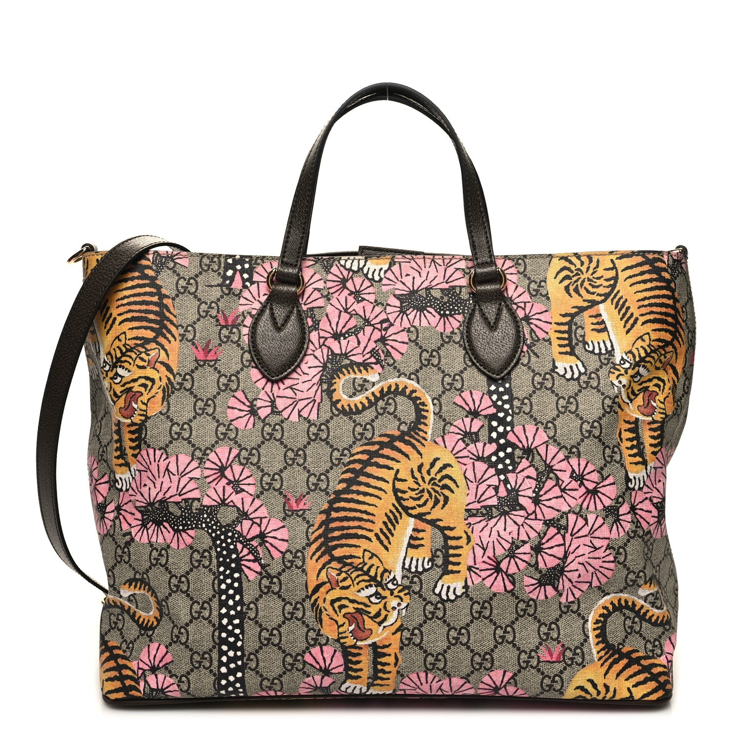 Soft GG Supreme Monogram Bengal Medium Crossbody Tote Beige Pink