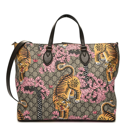 Gucci Soft GG Supreme Monogram Bengal Medium Crossbody Tote Beige Pink 1 of 11