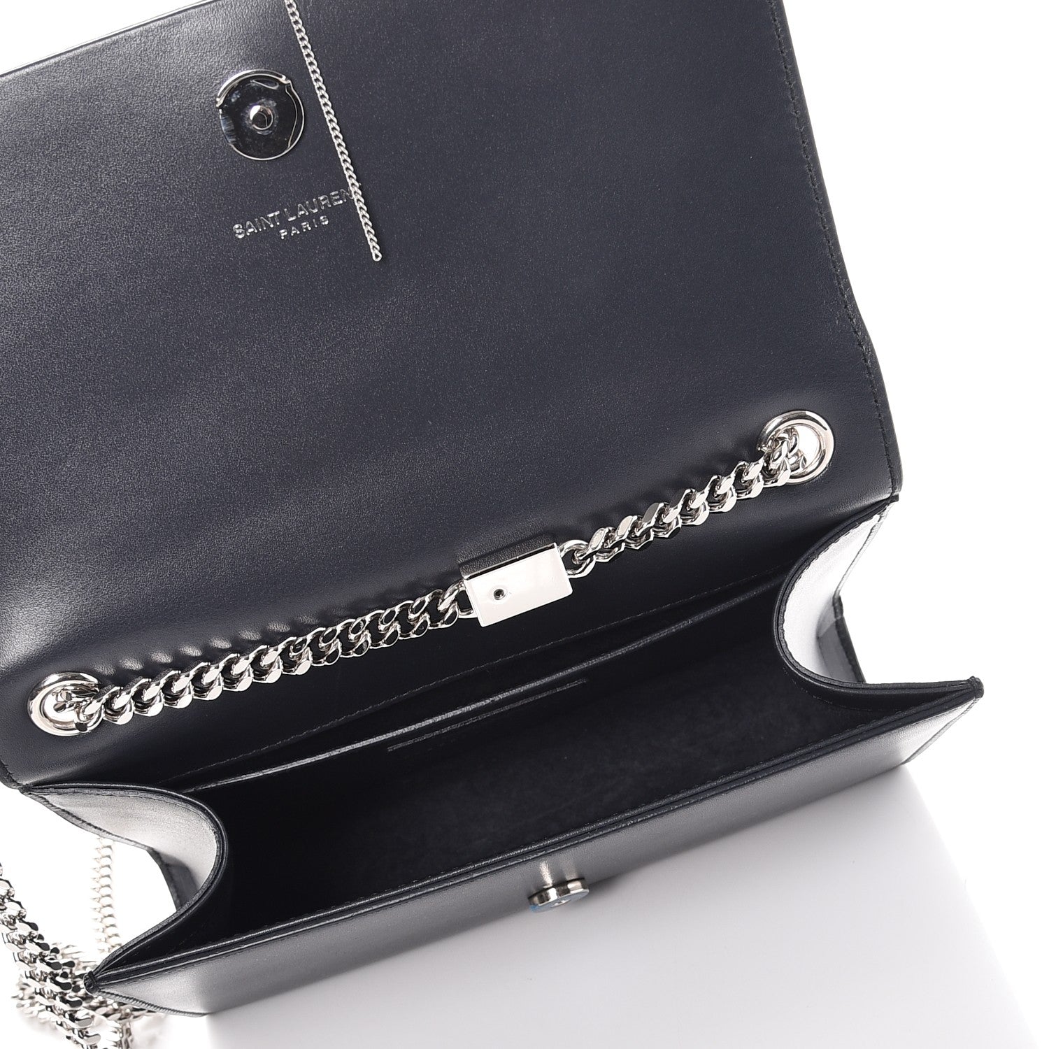 Saint Laurent Calfskin Medium Classic Monogram Kate Tassel Satchel Coal 5 of 6