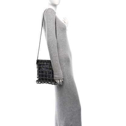 Chanel Lambskin Shopping Chain Tote Navy 2 of 10