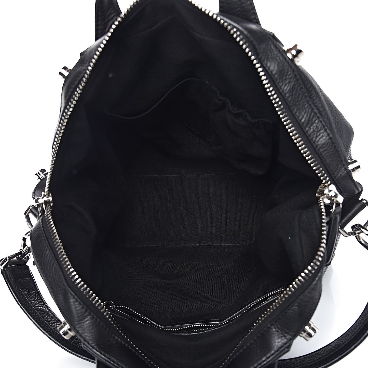 Waxed Calfskin Medium Studded Nightingale Black