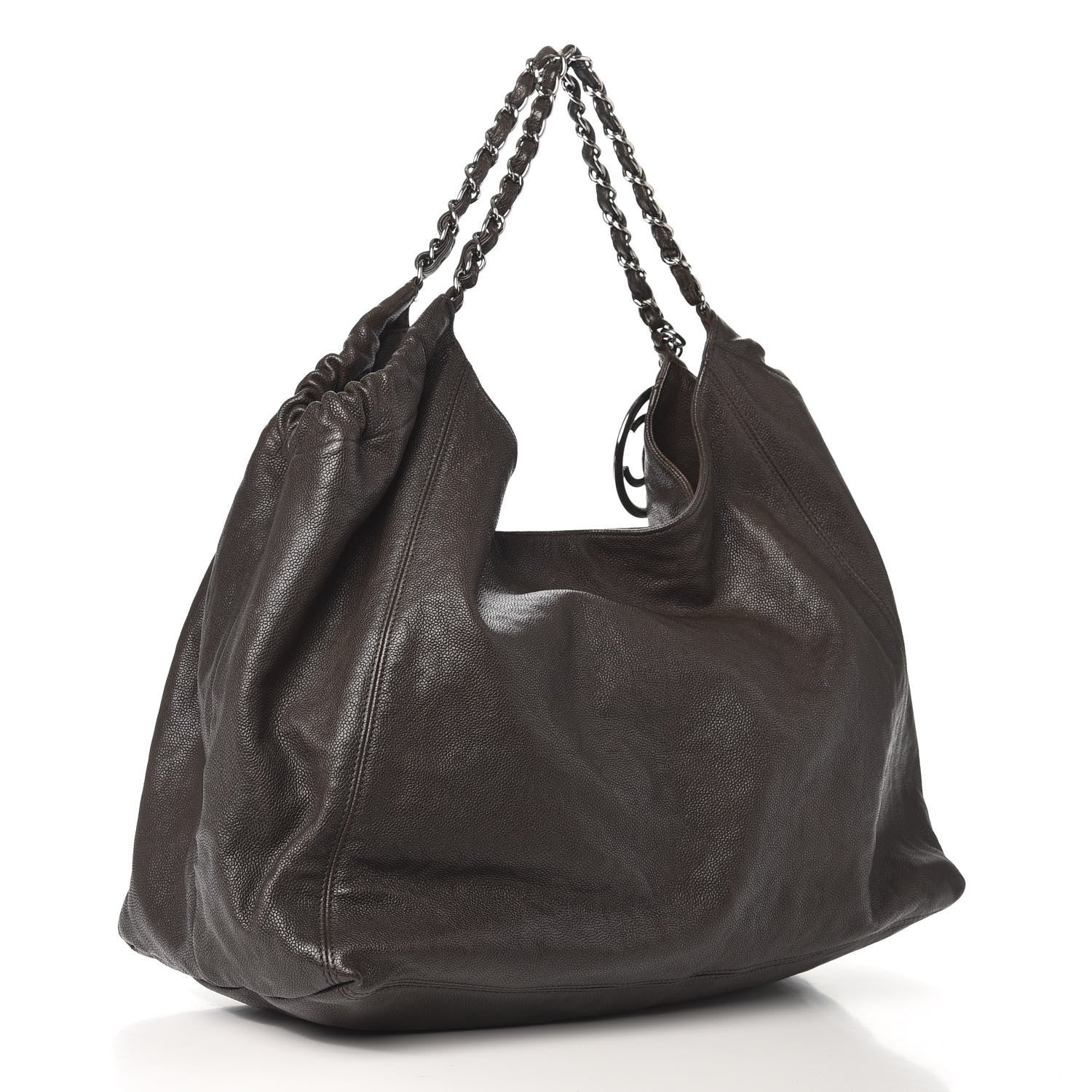 Chanel Distressed Caviar XL Coco Cabas Brown 3 of 11