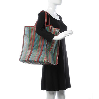 Balenciaga Mesh Agneau Arena Medium Bazar Shopper Tote Green Multicolor 2 of 9