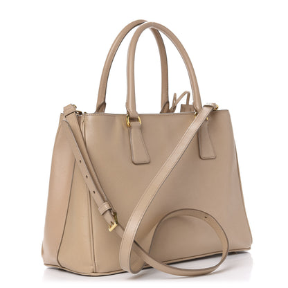 Prada Saffiano Lux Medium Tote Sabbia 2 of 9