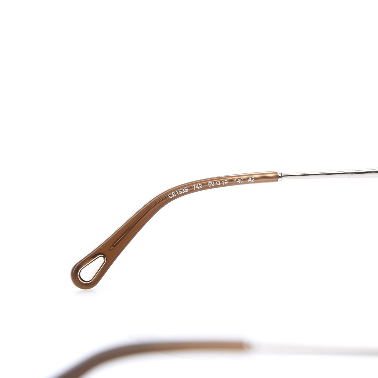 Chloe Oversize Round Sunglasses CE153S Silver Brown 5 of 7