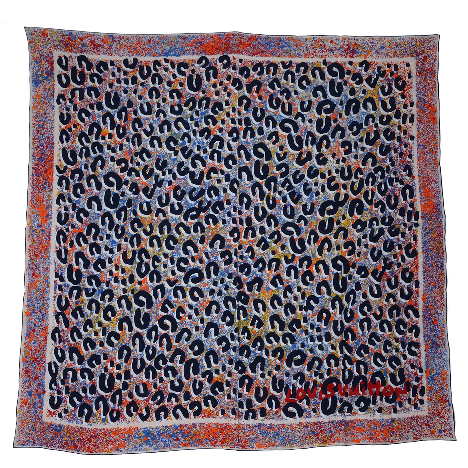 Louis Vuitton Silk Leo Spray Giant Square Piment 3 of 6