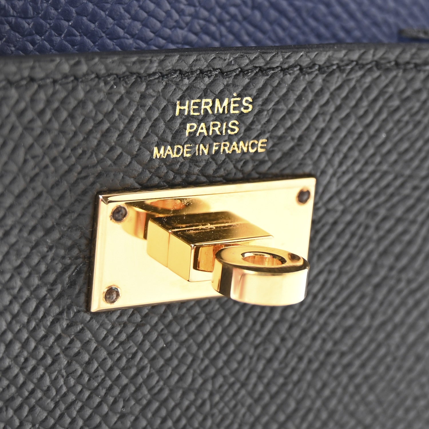 Hermes Epsom Tricolor Kelly Pocket Compact Wallet Black Rouge H Bleu Saphir 6 of 7