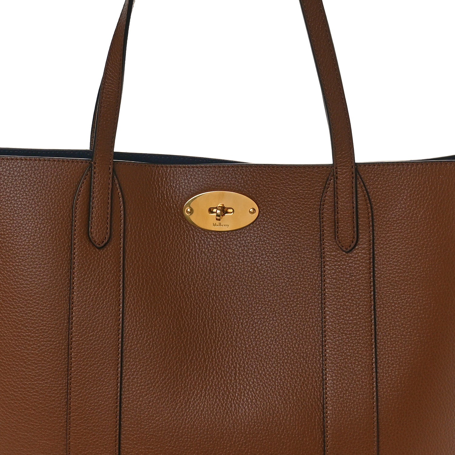Mulberry Small Classic Grain Bayswater Tote Oak Oxford Blue 7 of 11