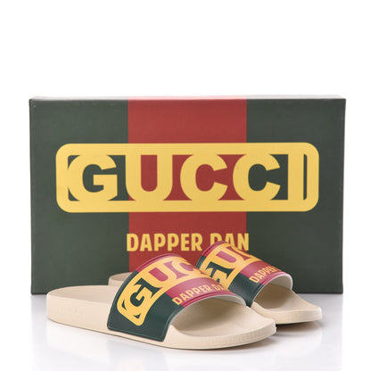 Gucci X DAPPER DAN Rubber Womens Slide Sandals 36 Red Green Crop 8 of 8
