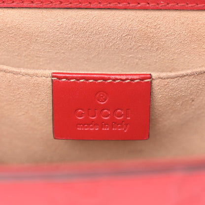 Gucci Guccissima Small Padlock Shoulder Bag Hibiscus Red 6 of 14