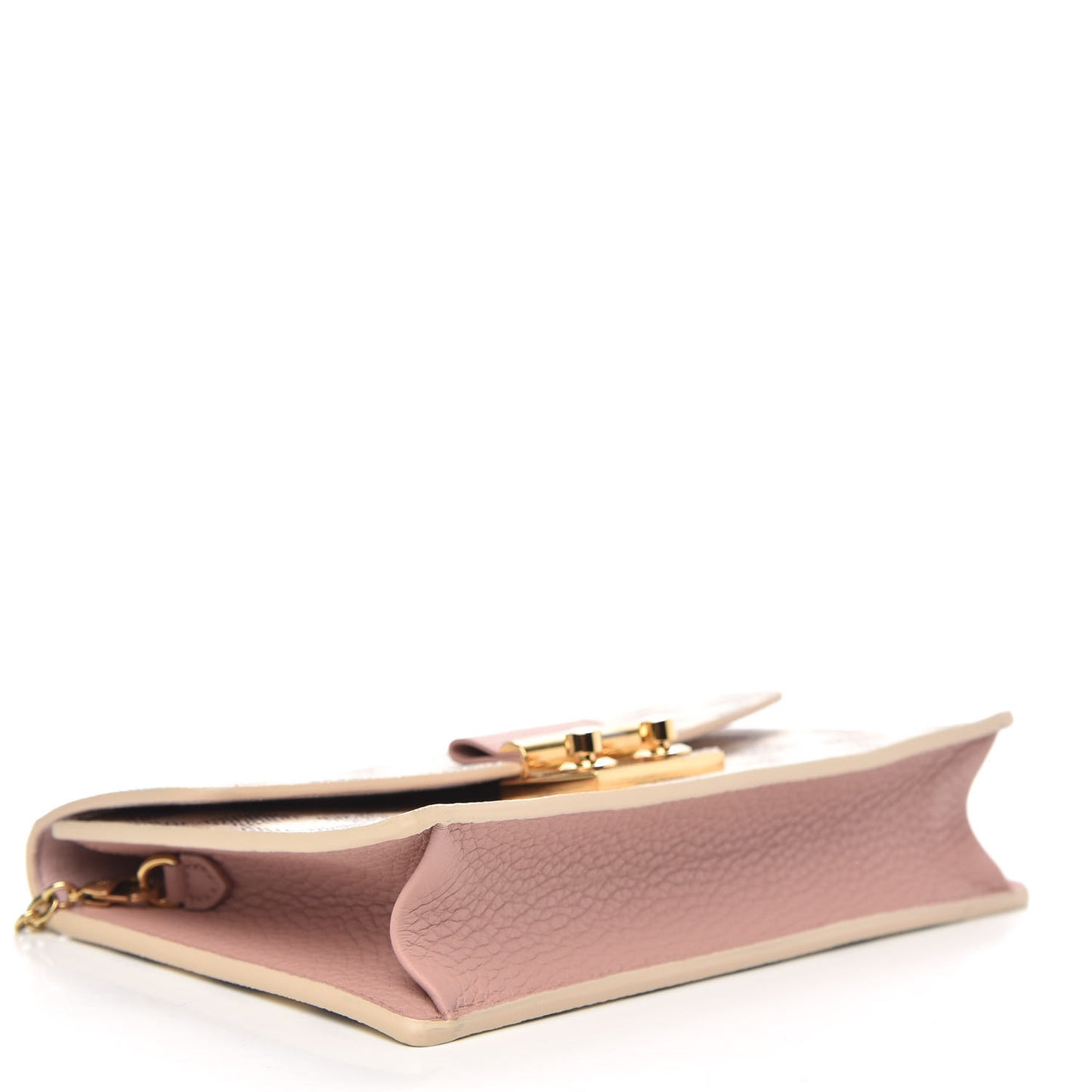 Damier Azur Croisette Chain Wallet Rose Ballerine