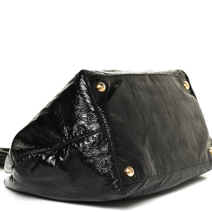 Prada Vernice Bow Tote Black 9 of 11