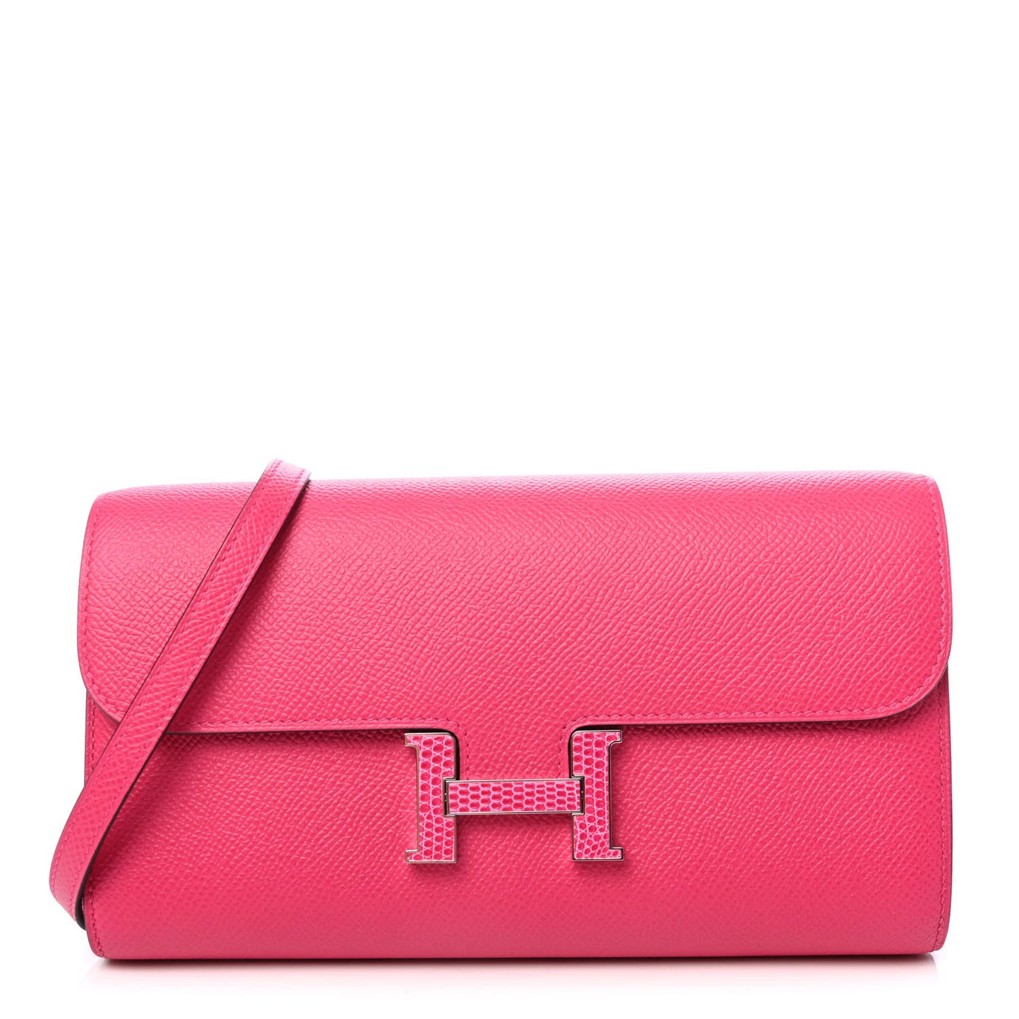 Epsom Lizard Constance Wallet To Go Rose Mexico