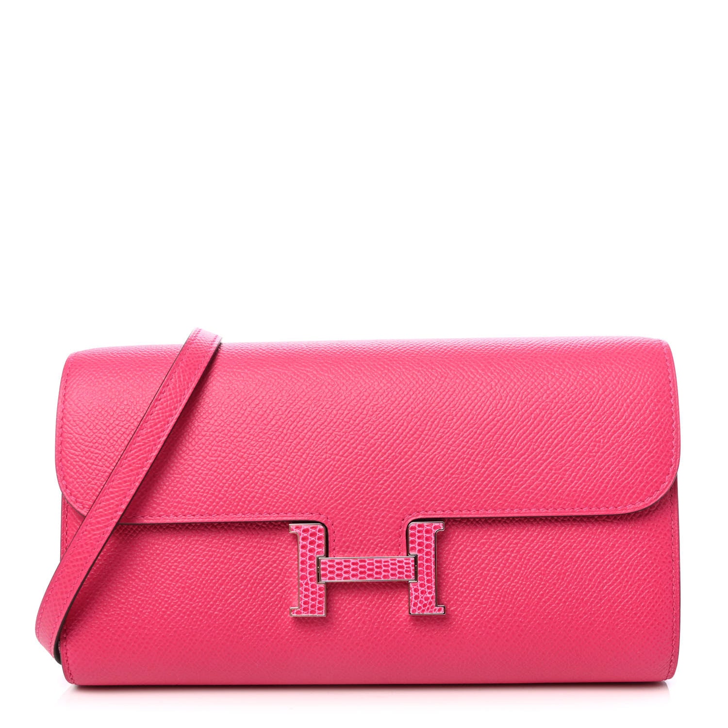 Hermes Epsom Lizard Constance Wallet To Go Rose Mexico 1 of 4