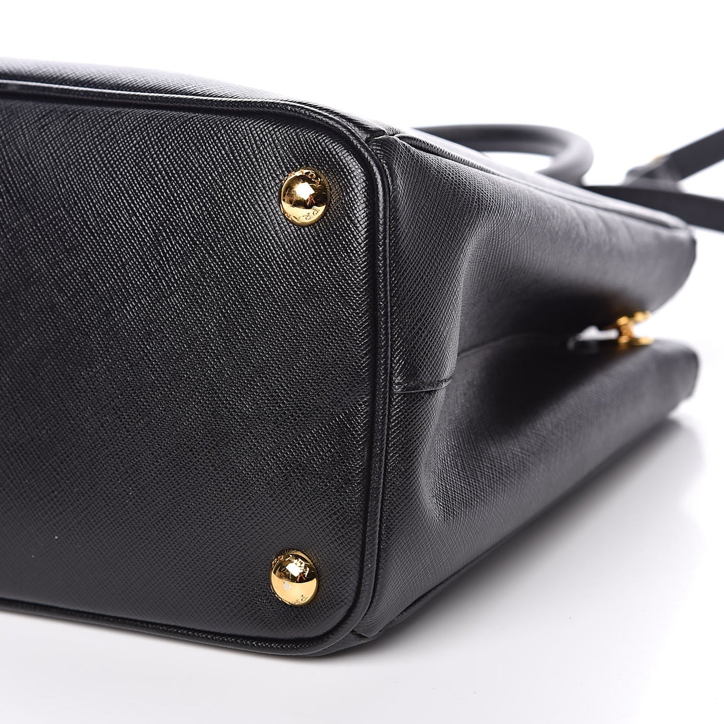 Saffiano Small Galleria Double Zip Tote Black