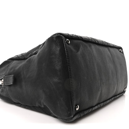 Chanel Calfskin Large Diamond Stitch Tote Black 9 of 10