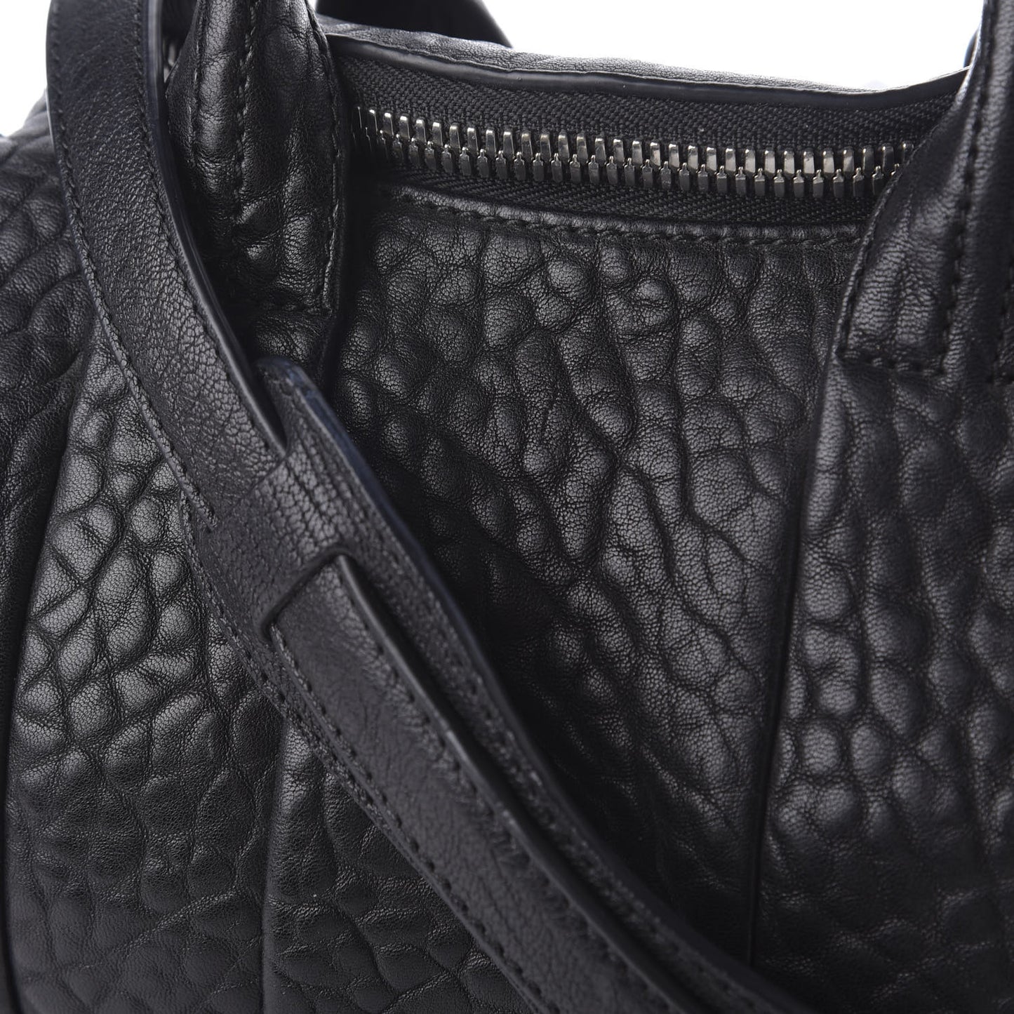 Pebbled Lambskin Mini Rockie Black Rhodium Hardware