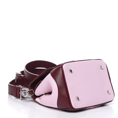 Christian Dior Calfskin Tri-Color Micro Be Dior Flap Pink Burgundy Red 3 of 10