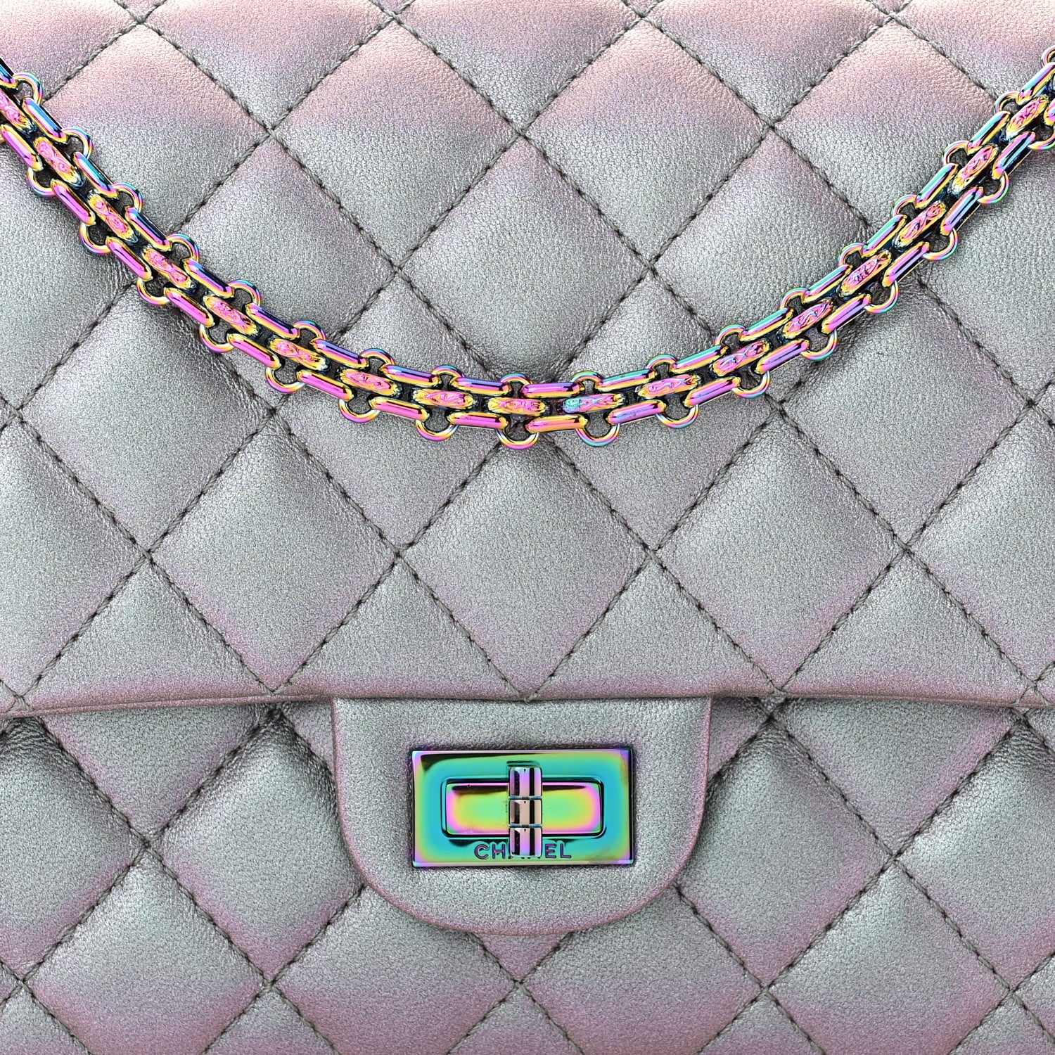 Chanel Iridescent Lambskin Quilted 2.55 Reissue 226 Flap Light Purple 8 of 11