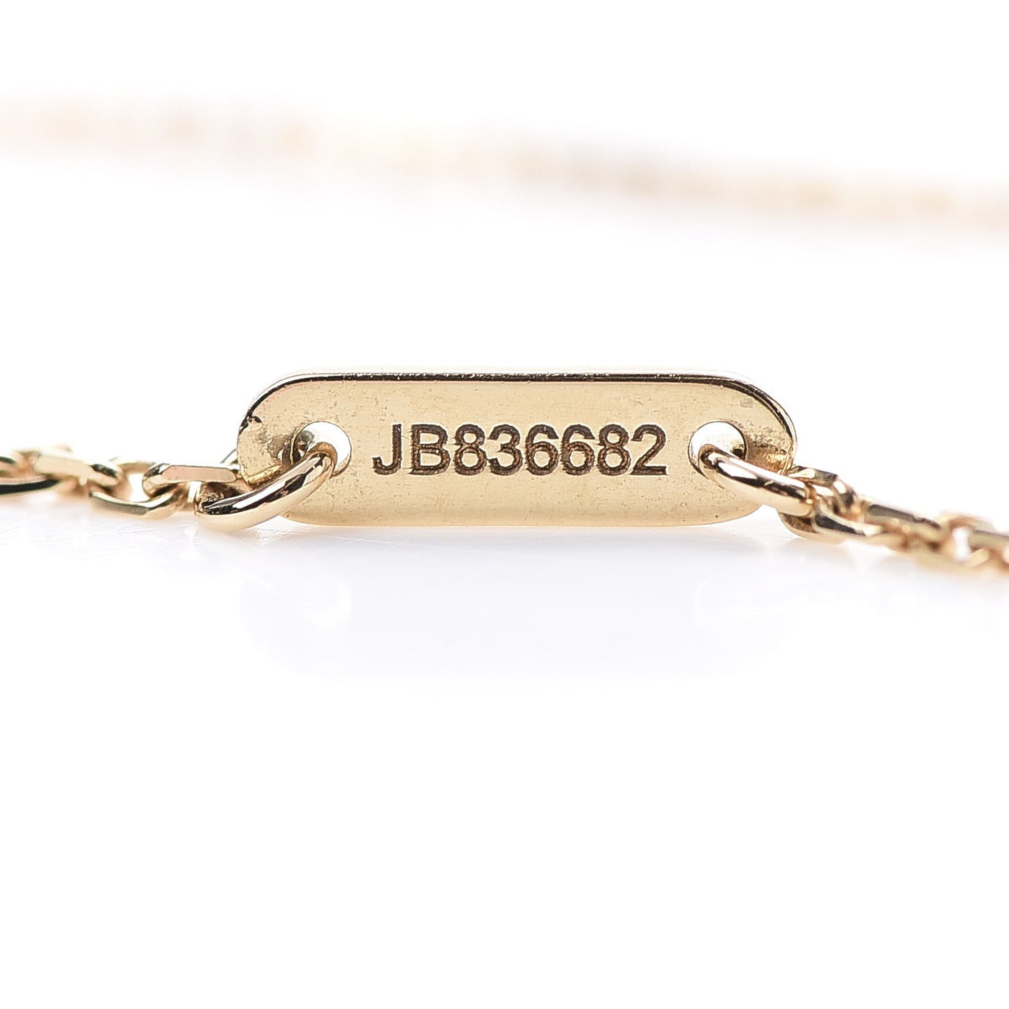 18K Yellow Gold Mother of Pearl Sweet Alhambra Pendant Necklace