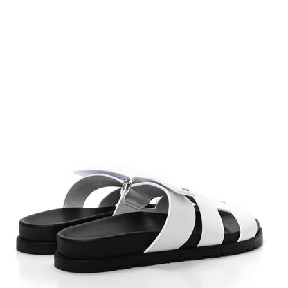 Hermes Calfskin Womens Chypre Sandals 36 White 4 of 12
