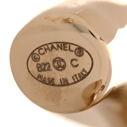 Chanel Metal Large CC Earrings Light Gold 4 of 5
