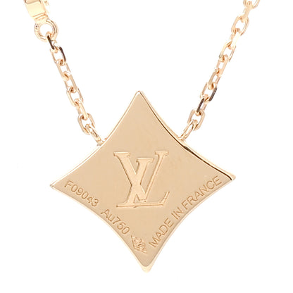 Louis Vuitton 18K Yellow Gold Diamond Black Onyx Color Blossom BB Star Pendant Necklace 4 of 6