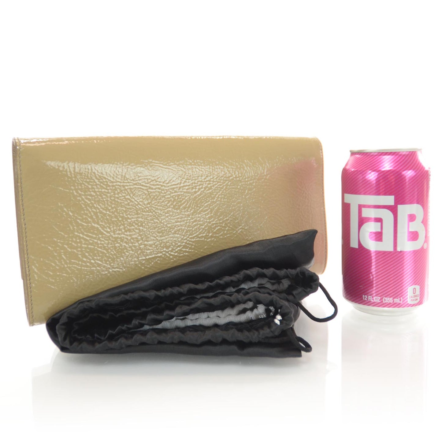 Patent Small Belle de Jour Clutch Beige