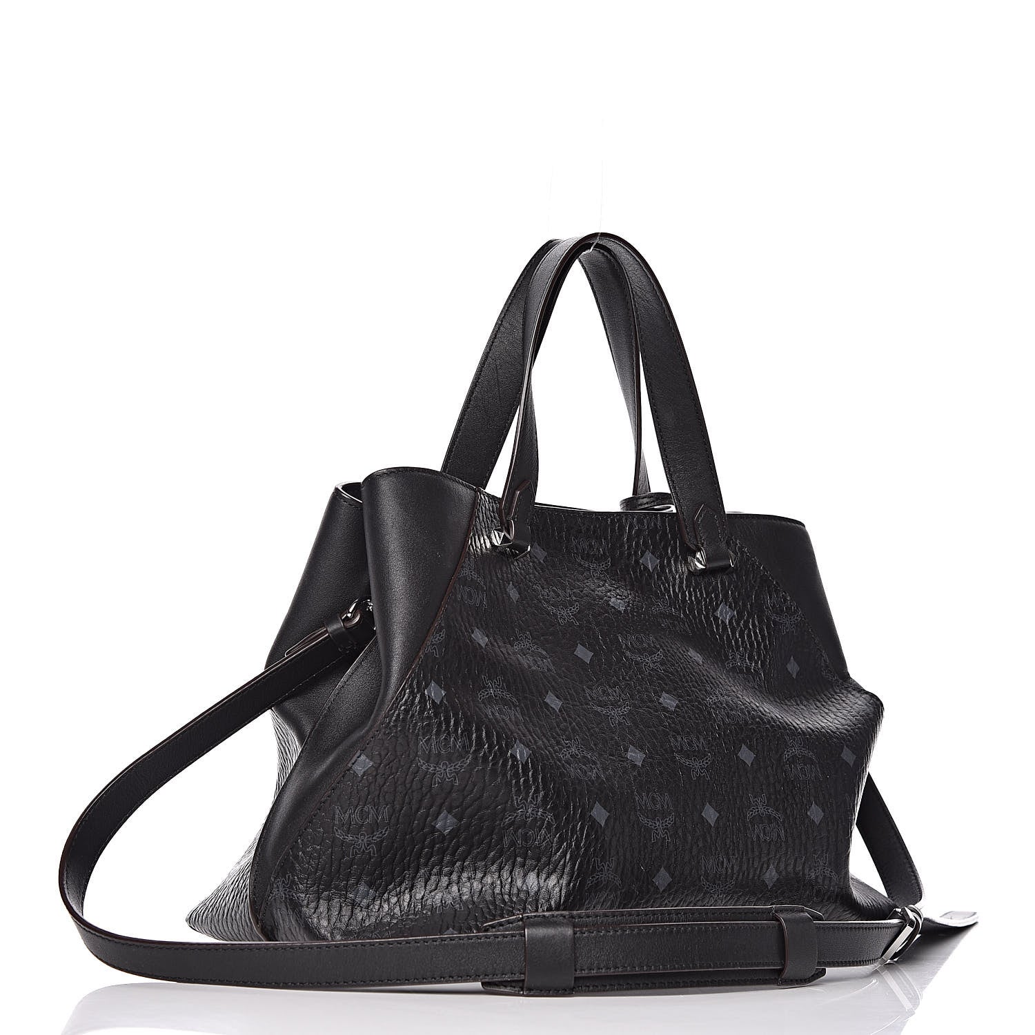 MCM Visetos Large Tote Black 4 of 17