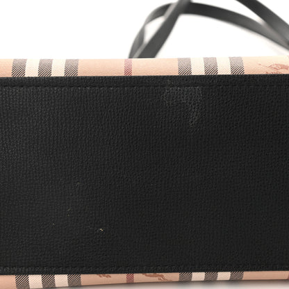 Burberry Grainy Calfskin Haymarket Check Medium Reversible Tote Black 16 of 16