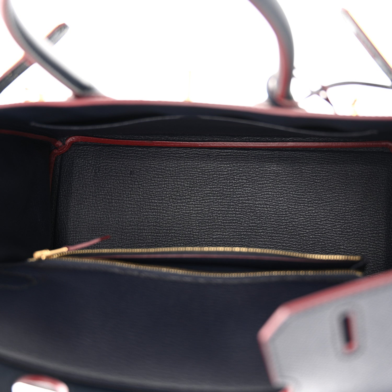 Hermes Epsom Contour Birkin 30 Bleu Indigo Rouge H 5 of 12