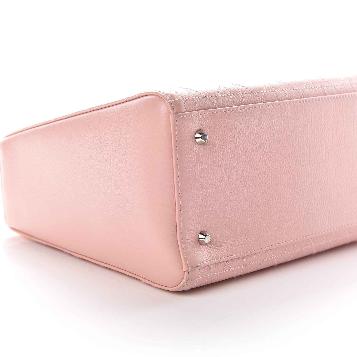 Christian Dior Grained Calfskin Cannage Medium Lady Dior Pink 8 of 9