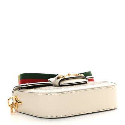 Gucci GG Supreme Monogram Web Mini Horsebit 1955 Shoulder Bag Beige Mystic White 3 of 12